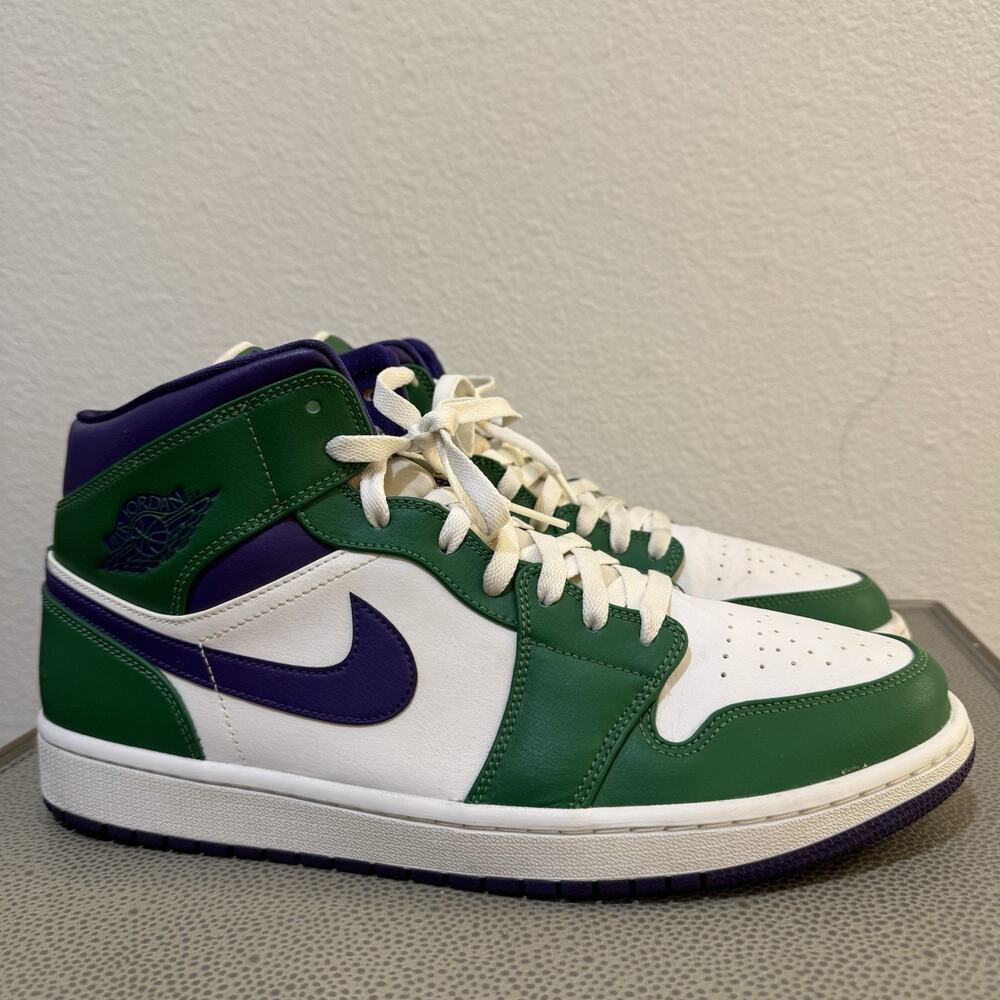 Nike Air Jordan 1 Mid 'Incredible Hulk’ Men's Size 12 [554724 300]